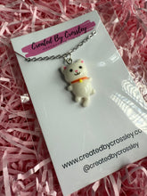 Load image into Gallery viewer, White Cat Charm Necklace

