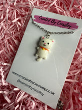 Load image into Gallery viewer, White Cat Charm Necklace
