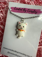 Load image into Gallery viewer, White Cat Charm Necklace
