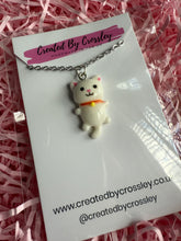 Load image into Gallery viewer, White Cat Charm Necklace
