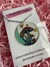 Load image into Gallery viewer, Mushroom Disc Charm Necklace
