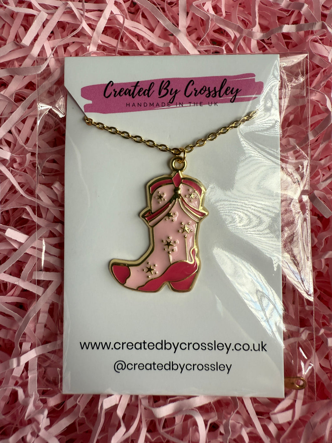 Cowboy Boot Charm Necklace