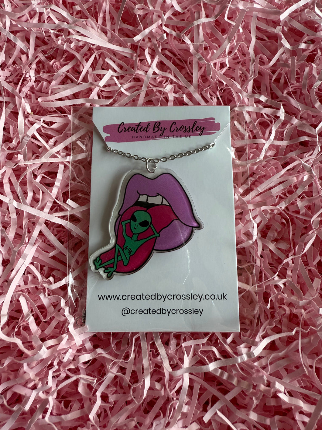 Alien Mouth Charm Necklace