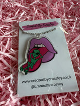 Load image into Gallery viewer, Alien Mouth Charm Necklace
