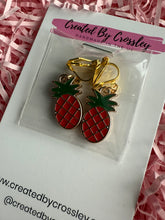 Load image into Gallery viewer, Pineapple Clip On Earrings
