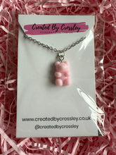 Load image into Gallery viewer, Pink Gummy Bear Charm Necklace
