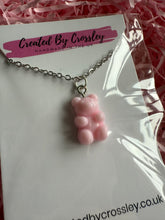 Load image into Gallery viewer, Pink Gummy Bear Charm Necklace
