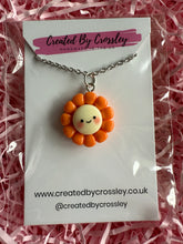 Load image into Gallery viewer, Orange Flower Charm Necklace
