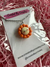 Load image into Gallery viewer, Orange Flower Charm Necklace
