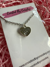 Load image into Gallery viewer, Best Friend Paw Heart Charm Necklace
