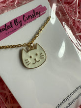 Load image into Gallery viewer, Cat Head Charm Necklace
