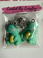 Load image into Gallery viewer, Dinosaur Clip On Earrings
