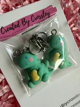 Load image into Gallery viewer, Dinosaur Clip On Earrings

