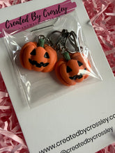 Load image into Gallery viewer, Pumpkin Clip On Earrings
