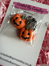 Load image into Gallery viewer, Pumpkin Clip On Earrings
