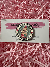 Load image into Gallery viewer, Certified Bookworm Pin Badge
