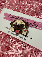 Load image into Gallery viewer, Pug Dog Pin Badge
