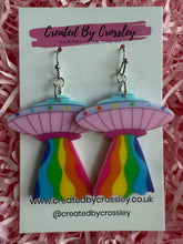 Load image into Gallery viewer, Rainbow Abduction Charm Earrings
