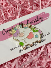 Load image into Gallery viewer, Pastel Flower Cow Pin Badge
