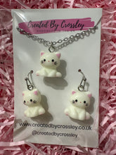 Load image into Gallery viewer, White Cat Jewellery Set
