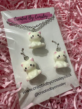 Load image into Gallery viewer, White Cat Jewellery Set

