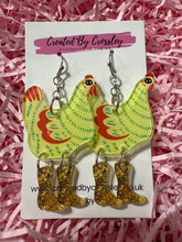 Load image into Gallery viewer, Yellow Chicken Charm Earrings
