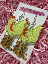 Load image into Gallery viewer, Yellow Chicken Charm Earrings

