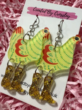 Load image into Gallery viewer, Yellow Chicken Charm Earrings
