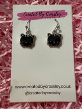 Load image into Gallery viewer, Black Cat Charm Earrings
