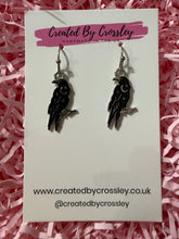 Load image into Gallery viewer, Crow Charm Earrings
