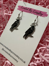 Load image into Gallery viewer, Crow Charm Earrings
