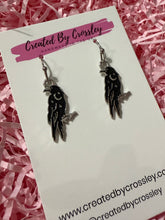 Load image into Gallery viewer, Crow Charm Earrings
