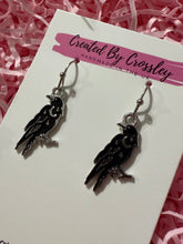 Load image into Gallery viewer, Crow Charm Earrings
