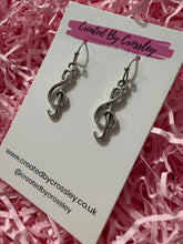 Load image into Gallery viewer, Treble Clef Charm Earrings
