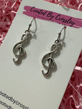 Load image into Gallery viewer, Treble Clef Charm Earrings
