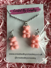 Load image into Gallery viewer, Pink Gummy Bear Jewellery Set
