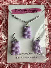 Load image into Gallery viewer, Purple Gummy Bear Jewellery Set
