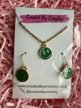 Load image into Gallery viewer, Green Happy Face Jewellery Set
