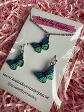 Load image into Gallery viewer, Blue Butterfly Jewellery Set
