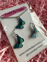 Load image into Gallery viewer, Blue Butterfly Jewellery Set
