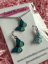 Load image into Gallery viewer, Blue Butterfly Jewellery Set
