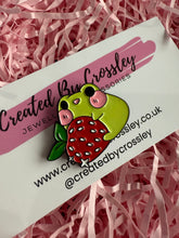 Load image into Gallery viewer, Strawberry Frog Pin Badge

