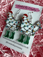 Load image into Gallery viewer, Christmas Chicken Charm Earrings
