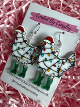 Load image into Gallery viewer, Christmas Chicken Charm Earrings
