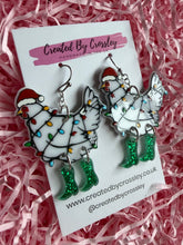 Load image into Gallery viewer, Christmas Chicken Charm Earrings
