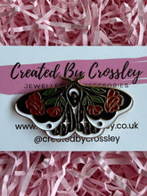 Load image into Gallery viewer, Rose Moth/Butterfly Pin Badge
