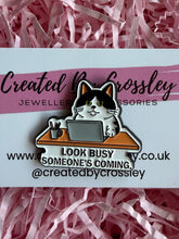 Load image into Gallery viewer, Look Busy Pin Badge

