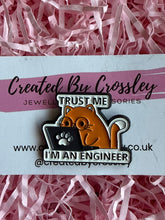 Load image into Gallery viewer, Engineer Cat Pin Badge
