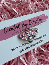 Load image into Gallery viewer, Pink Moth Butterfly Pin Badge
