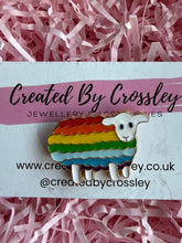 Load image into Gallery viewer, Rainbow Sheep Pin Badge
